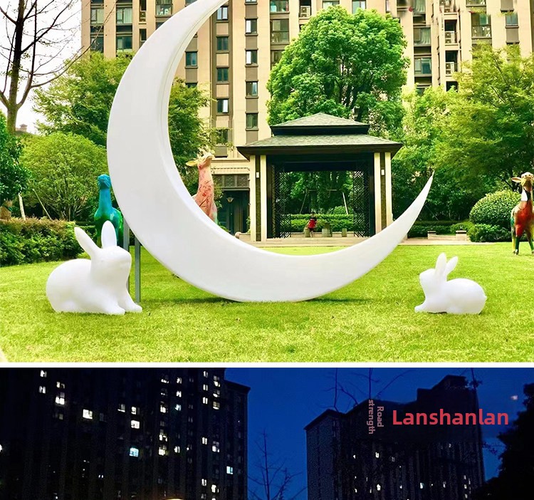 Outdoor LED Luminous Moon Light Display 3
