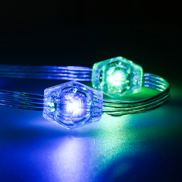 SHIJI Programmable RGB LED Ball Curtain Lights IP67 Waterproof Outdoor Indoor Point Lights For Holiday Decorations