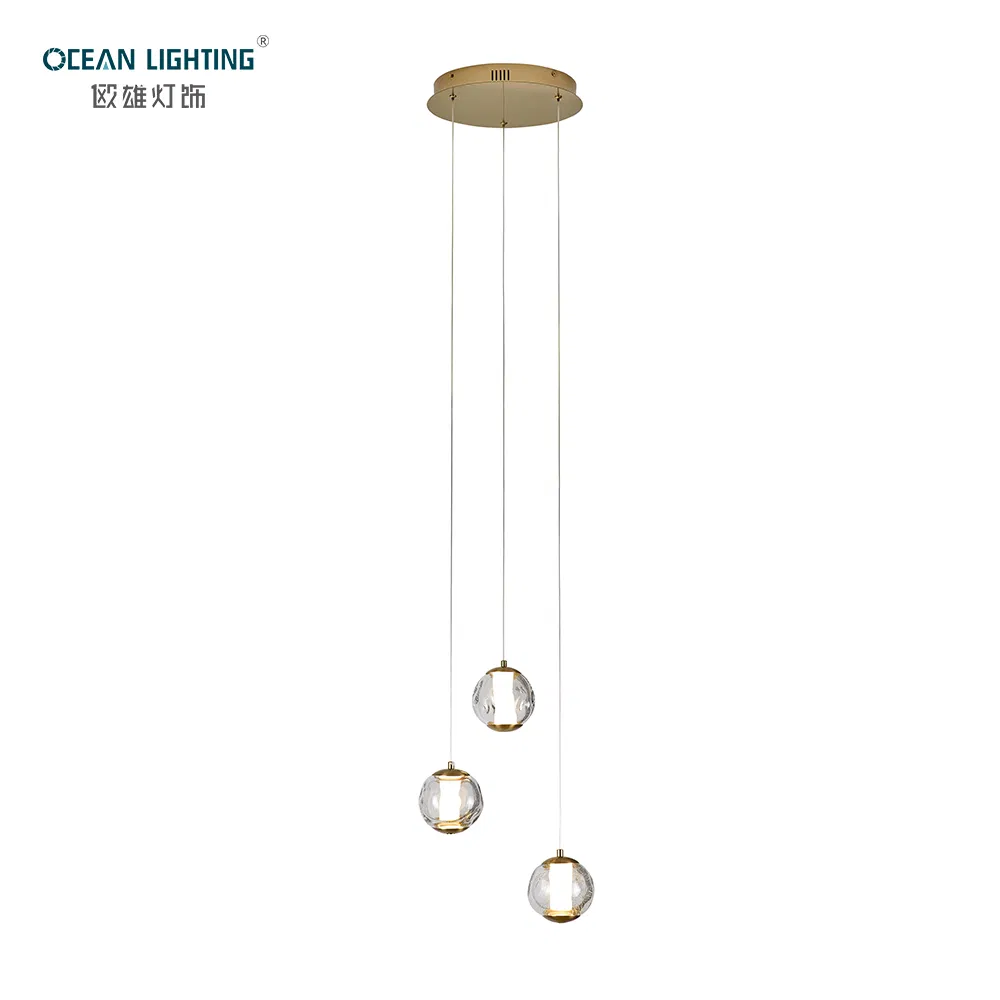 Simple Design Hotel Lobby & Home Decor Indoor Modern Decorative Style LED Glass Shade Suspended Pendant Lighting