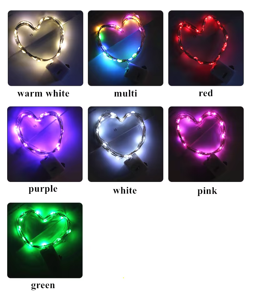 Fairy String Lights Battery Operated IP44 Rated 1M 2M 3M Flexible Copper Wire Christmas Lights for Party