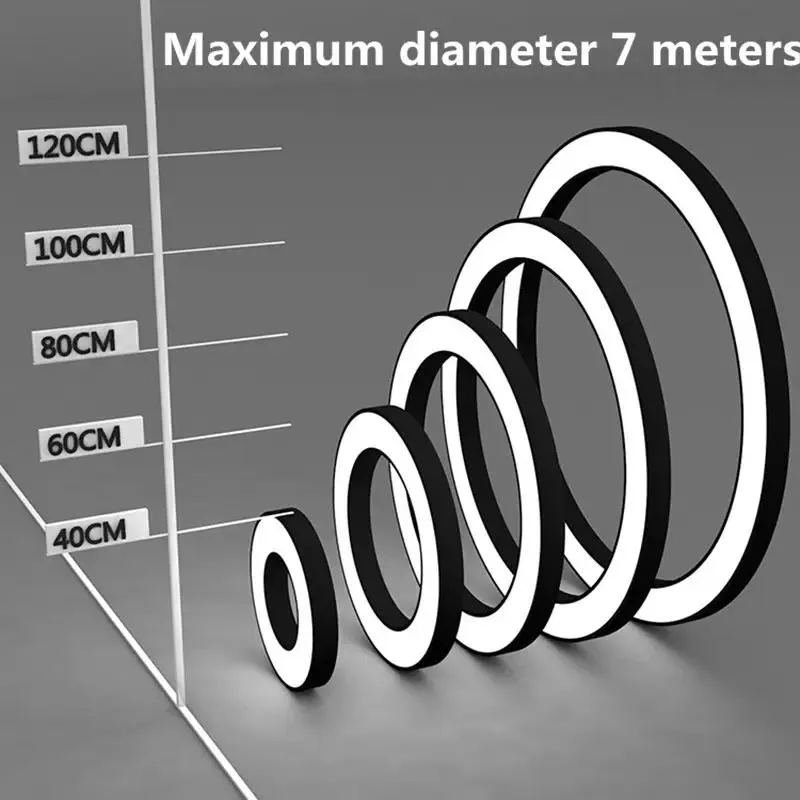 Chandelier Modernpendant Lights Iron Circle Decorative Lighting for Home Hotel Ring Diamond Pendant Light for Fitness Centre