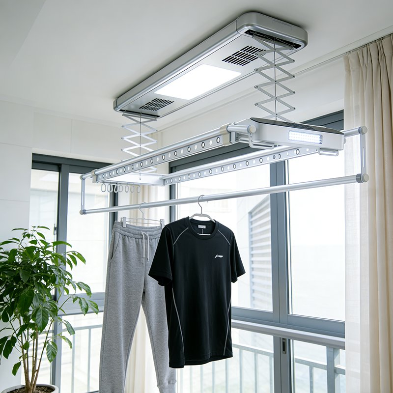 Advanced Smart Balcony Clothes Drying System with UV Disinfection