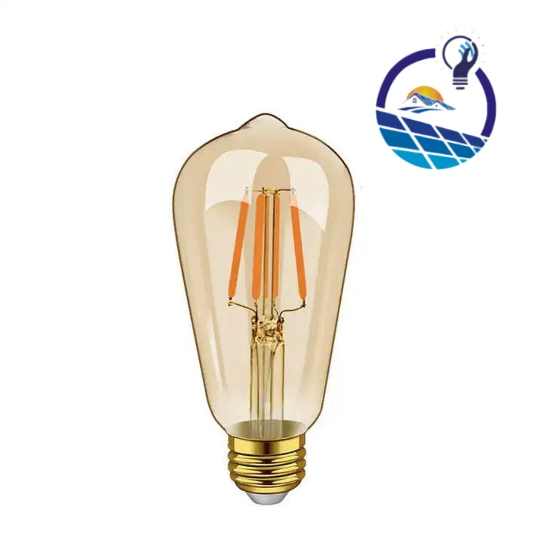 St64 Vintage Dimmable LED Filament Bulb 4W E27 Amber Glass Warm White Decorative Lamp