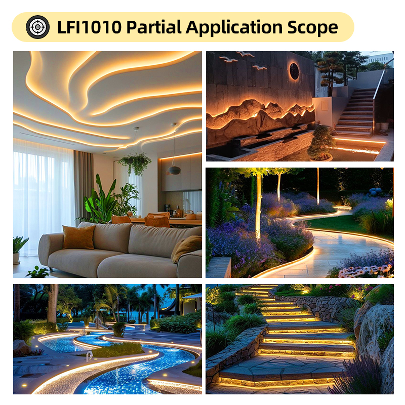 Custom Dc 24v Ip65 Waterproof Flexible Silicone Led Strip Light Neon Lights for Outdoor Park Pathways Flower Beds Green Belts