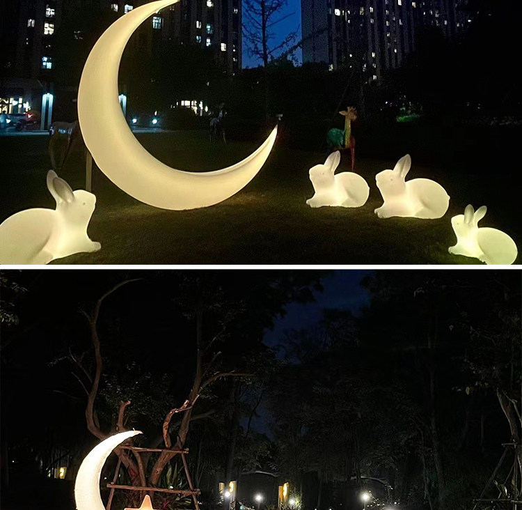 Outdoor LED Luminous Moon Light Display 4