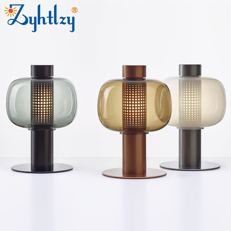 Vintage Style Desk Lamp Glass Crafts Nordic American Country Electric Decorative Modern Table Lamp (ZY-TB016)