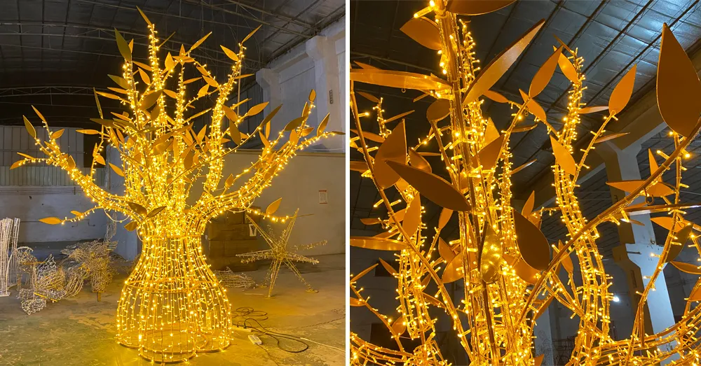 Decorative light installation detail