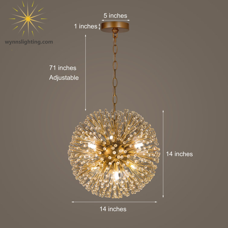 Custom Decorative Luxury K9 Crystal Golden Modern Chandelier Light Indoor Home Pendant Lighting