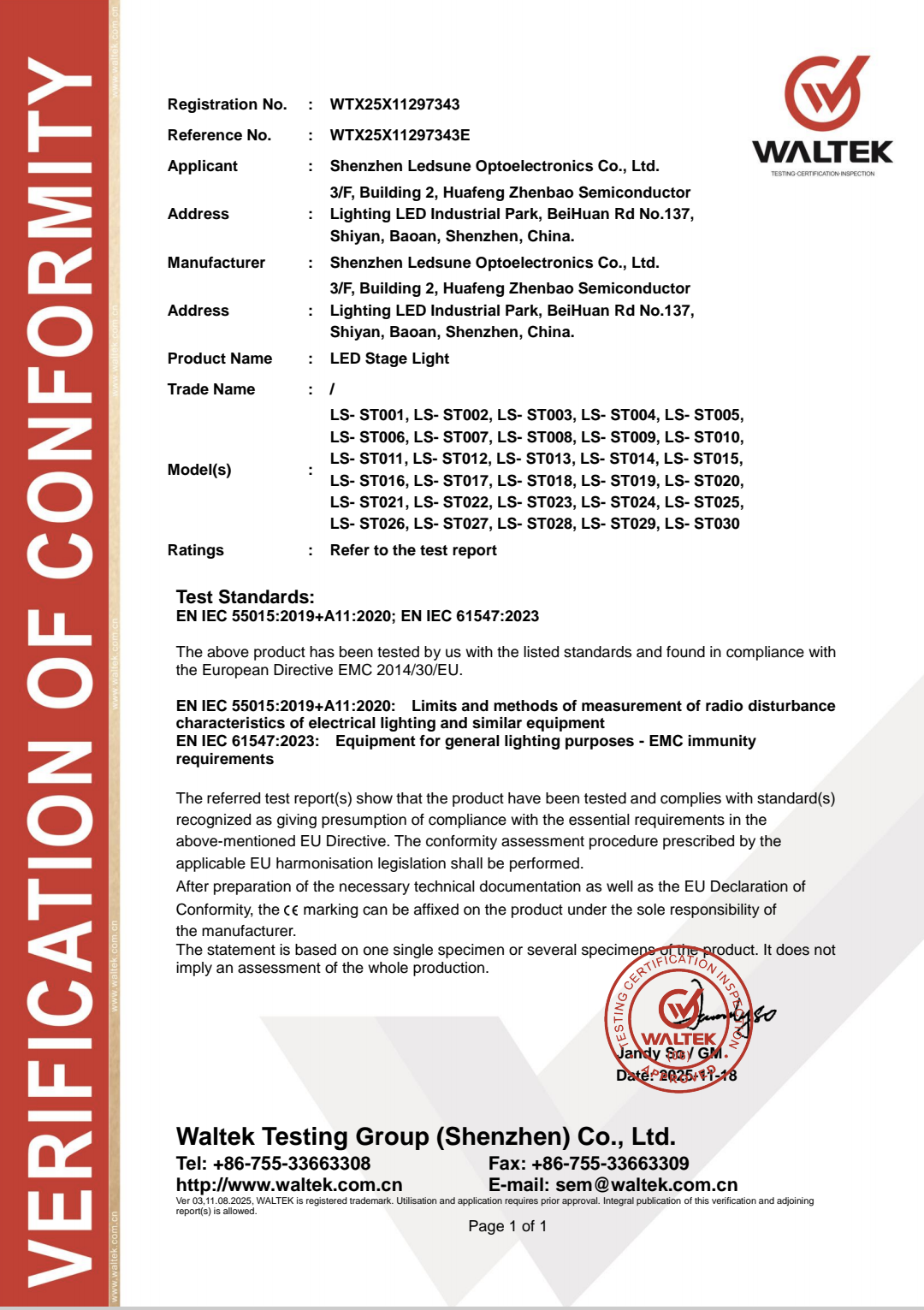 CE Certificate