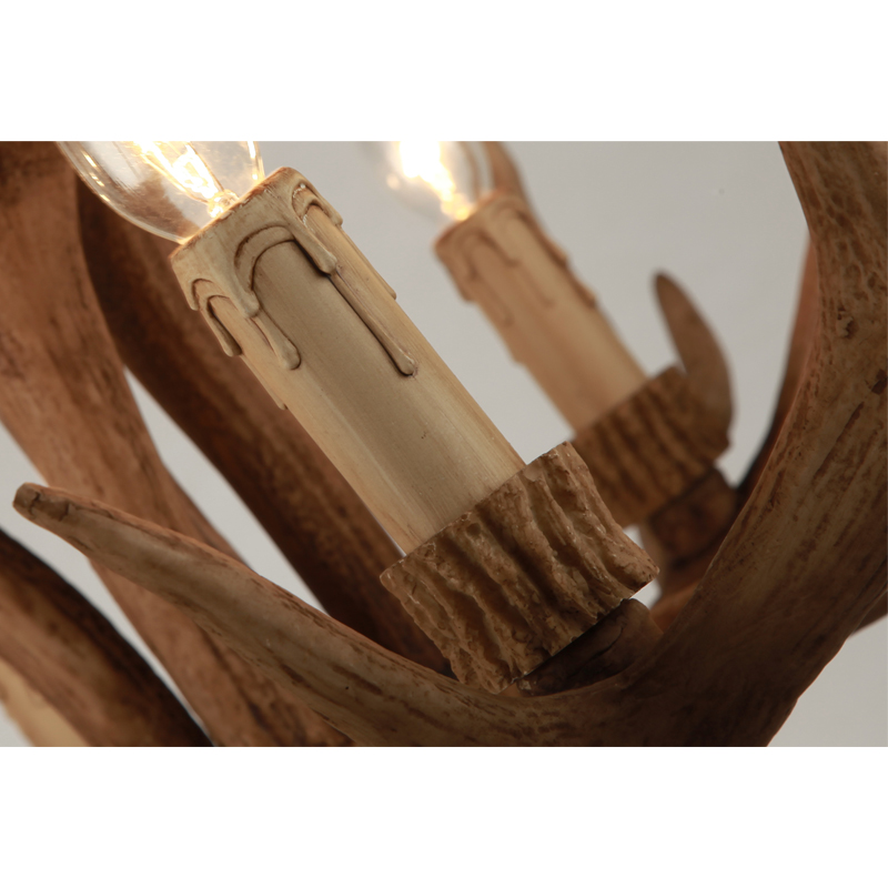 American Vintage Chandelier Creative Art Antler Lamp for Living Room Decorative Hanging Light