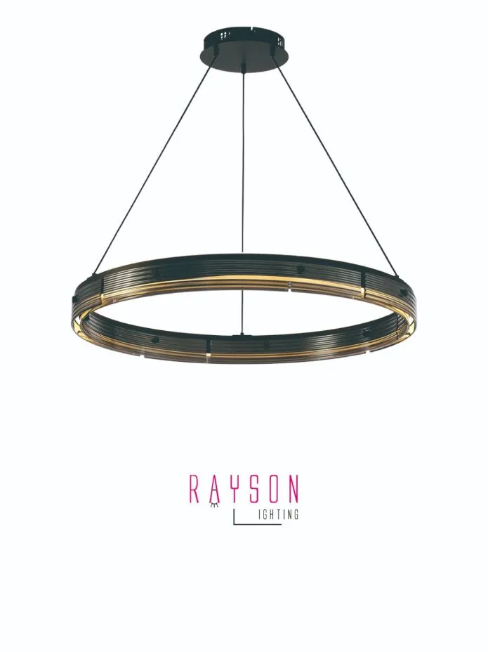 Modern Decorative Glass Pendant Lamp Indoor CCT LED Chandelier Living Room Lighting for Contemporary Spaces (5118)