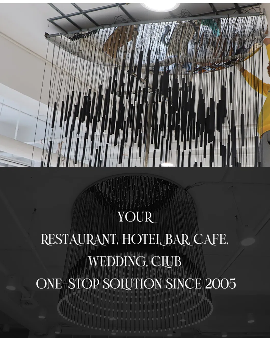 Luxurious Exquisite Stainless Steel Customized Eco-Friendly Decorative Light for Commercial Hall Restaurant