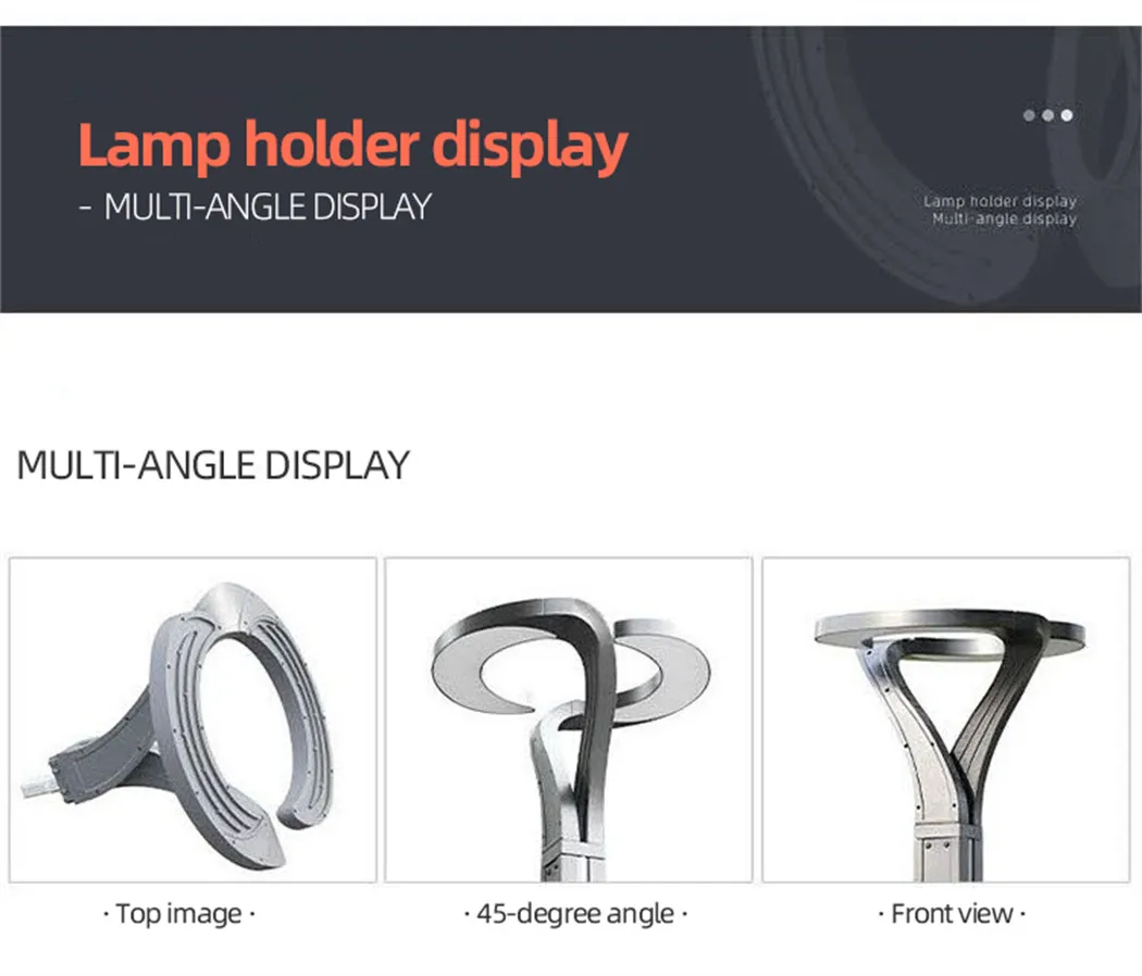 Garden Outdoor Decorative Vintage Aluminium Post Modern Lamp Solar LED Pole Light