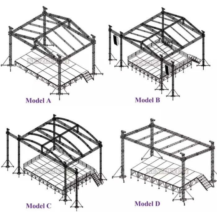 Portable Aluminum Truss Decorative Background Concert Truss System