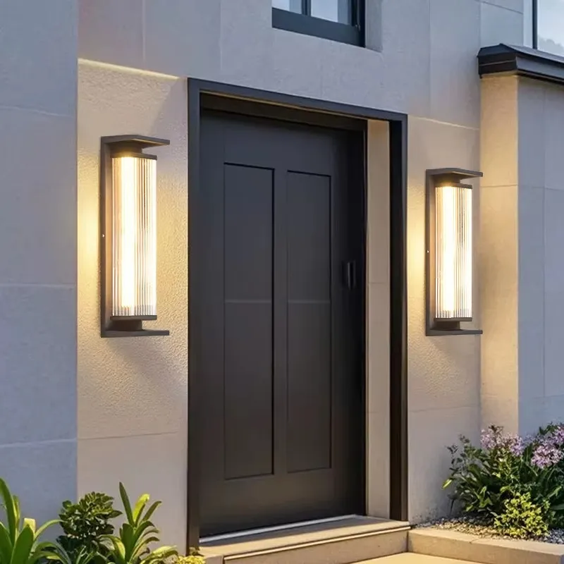 Outdoor Waterproof Solar Wall Light Villa Courtyard Entrance Porch Light IP65 Exterior Wall Courtyard Lighting