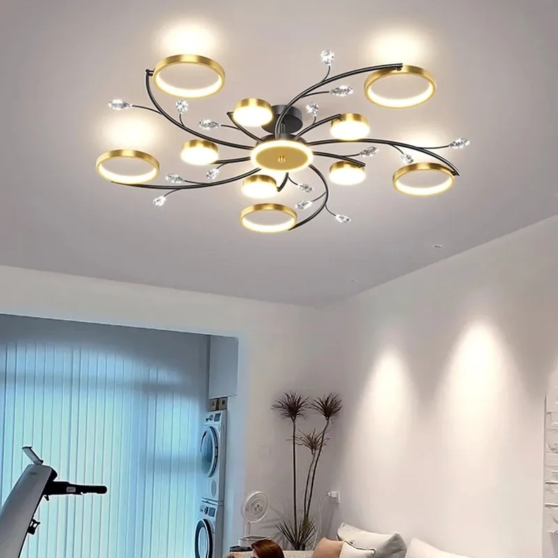 Decorative Ceiling Light Modern Vintage Round LED Ceiling Lamp