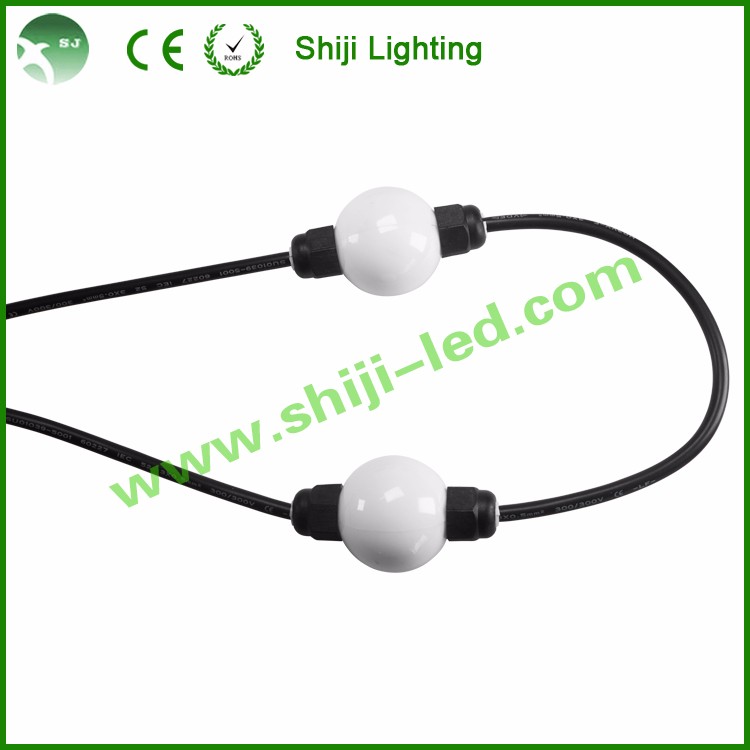 SHIJI Multi Color Waterproof 3d Rgb Dmx Round Led Pixel Ball Light String 35mm 50mm 6leds 24v Changeable Led Pixel Light Ball