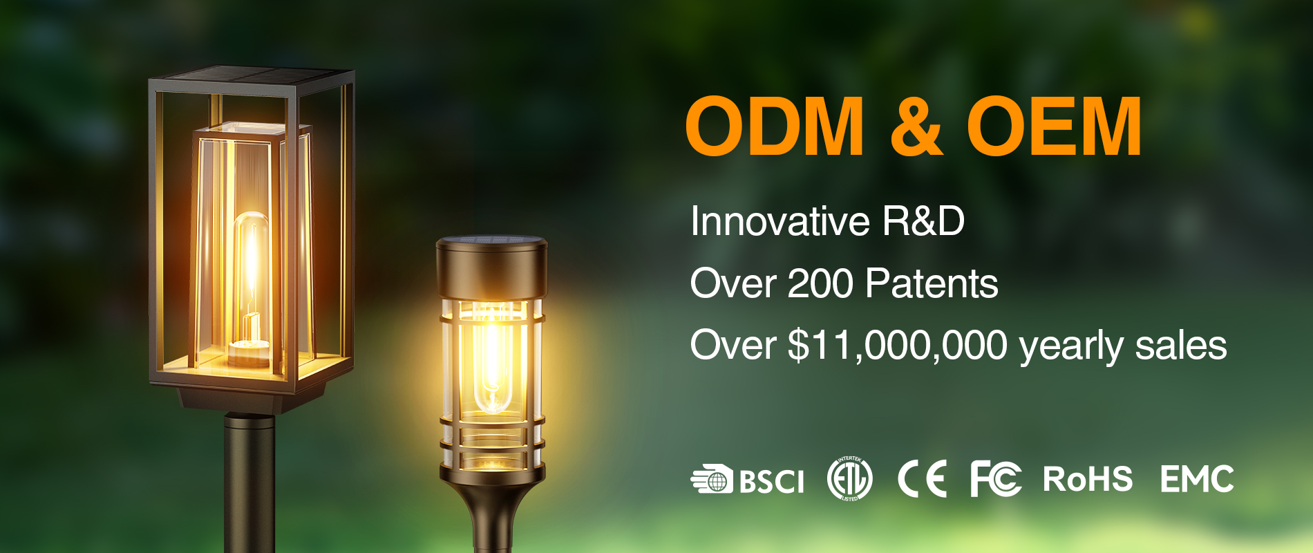 Solar Light Header Banner