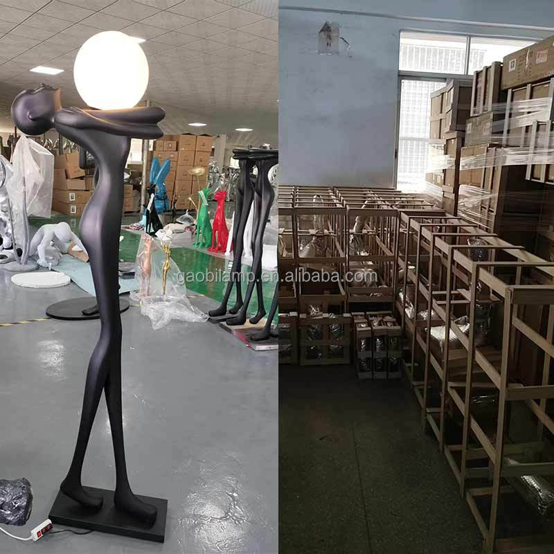 Modern Large Standing Floor Lamps Creative Home Design Humanoid Art Sculpture LED Light for Hotel Lobby Living Room Decoration