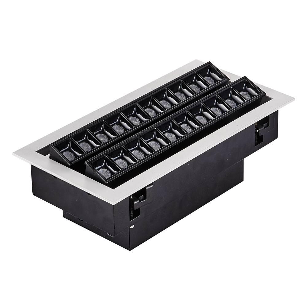 40W Recessed Led Linear Down Light Adjustable Architectural Lighting High Power Led Grille Down Light