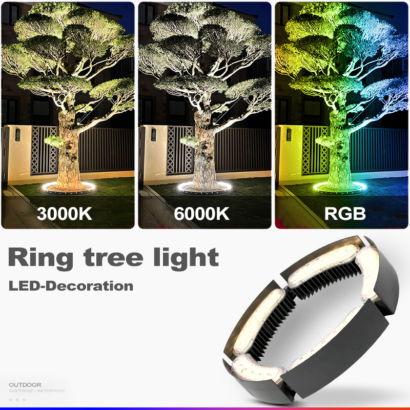 Waterproof Solar LED Landscape Lights RGB Tree Hug Dandelion Palm Outdoor Garden Courtyard Creative Retro