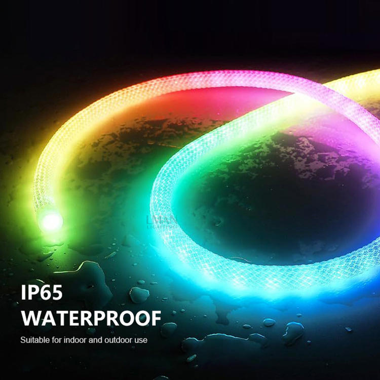 Hot Selling Indoor Outdoor Decorative LED Strip IP65 Waterproof Silicone Nylon LED Tape Light 360 Degree RGB LED Neon Strip