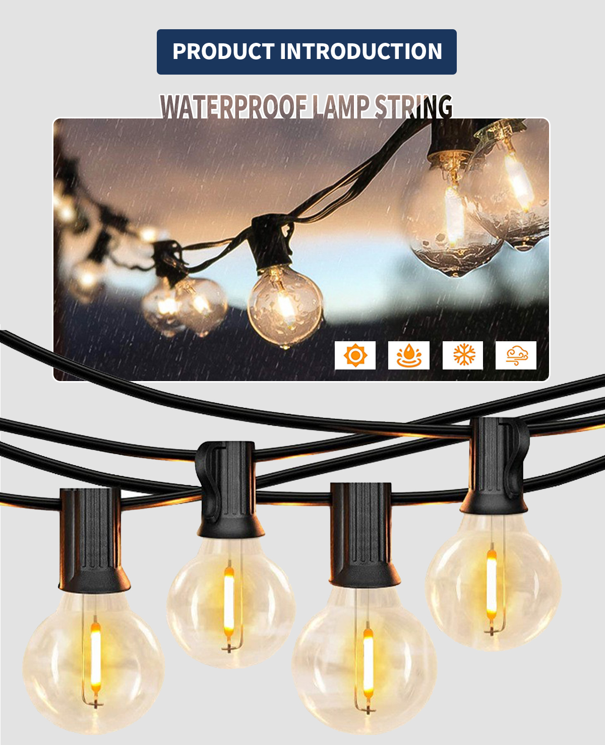 G40 Waterproof LED Hanging Bulbs