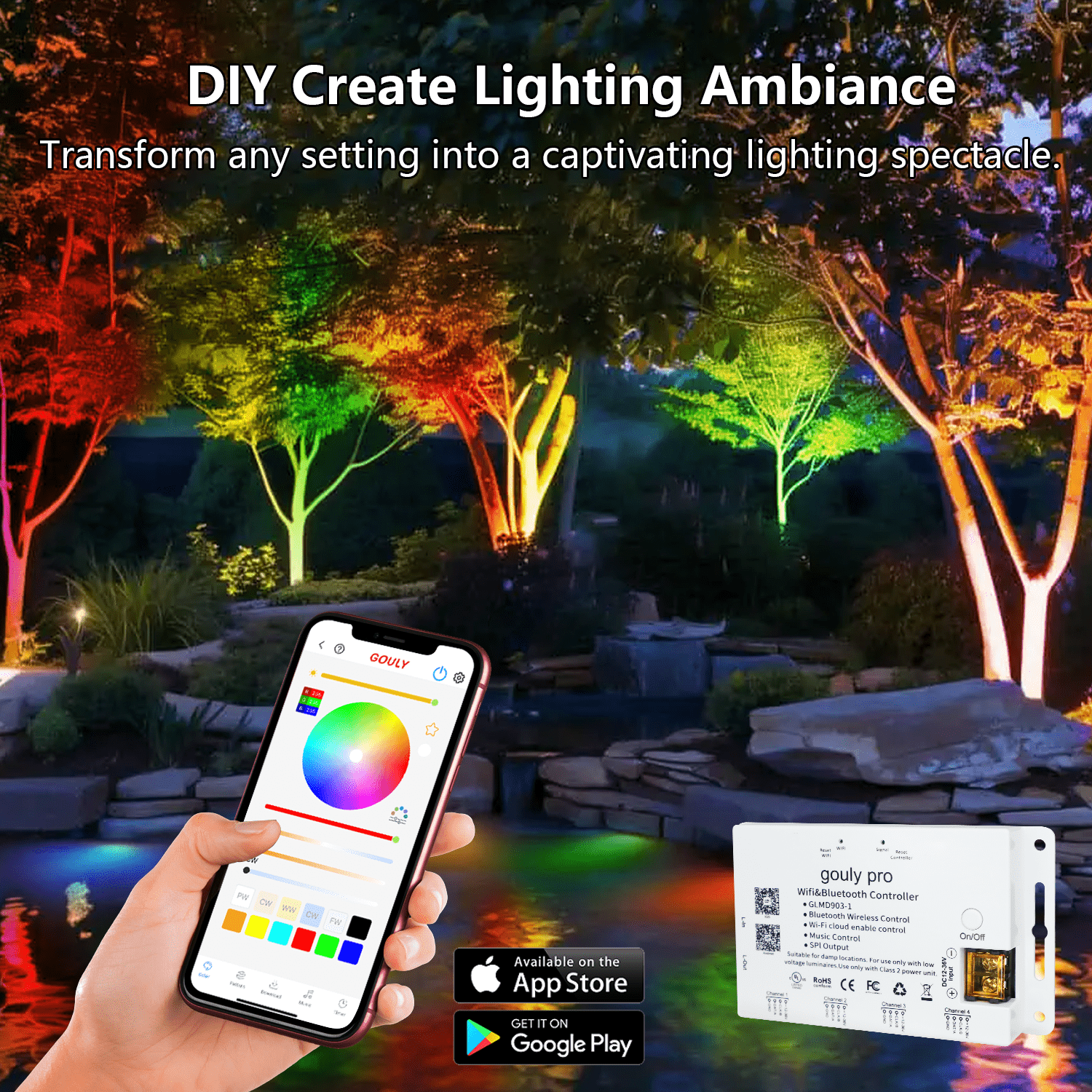 Christmas Palm Tree Lights Outdoor IP65 LED Hug Tree Light for Garden Landscape Street Artificial Palm Tree Decoration