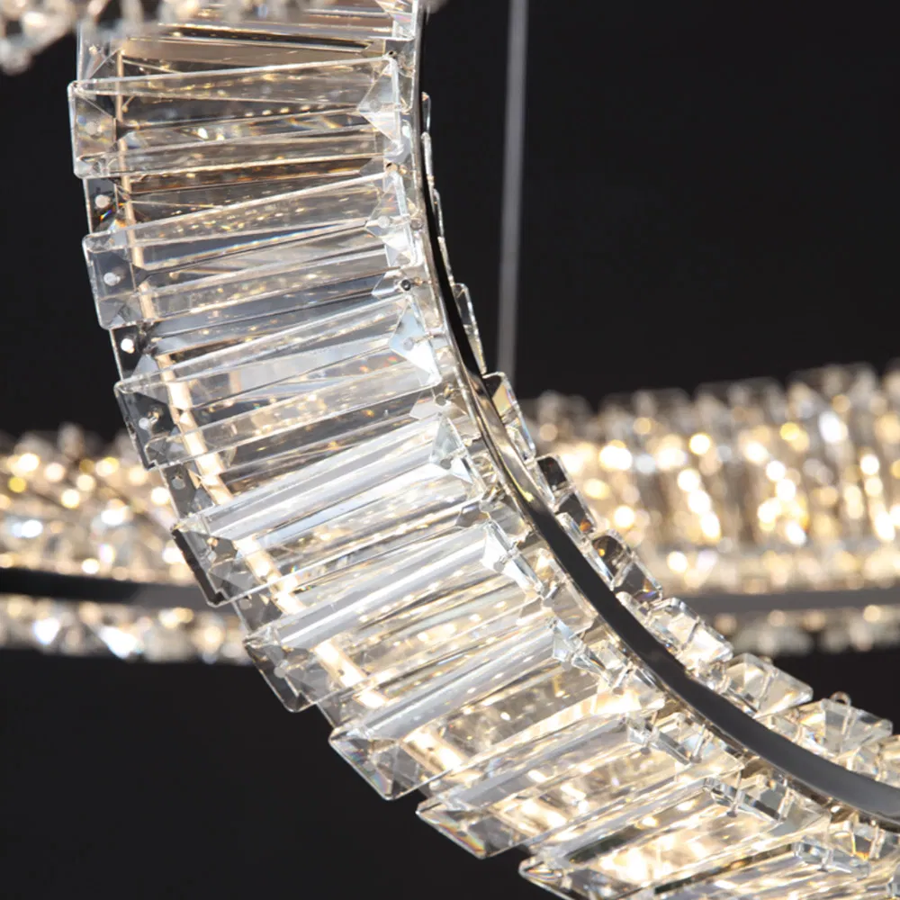 Modern LED Decorative Hanging Lamp Crystal Golden Luxury Customized Chandelier Lighting