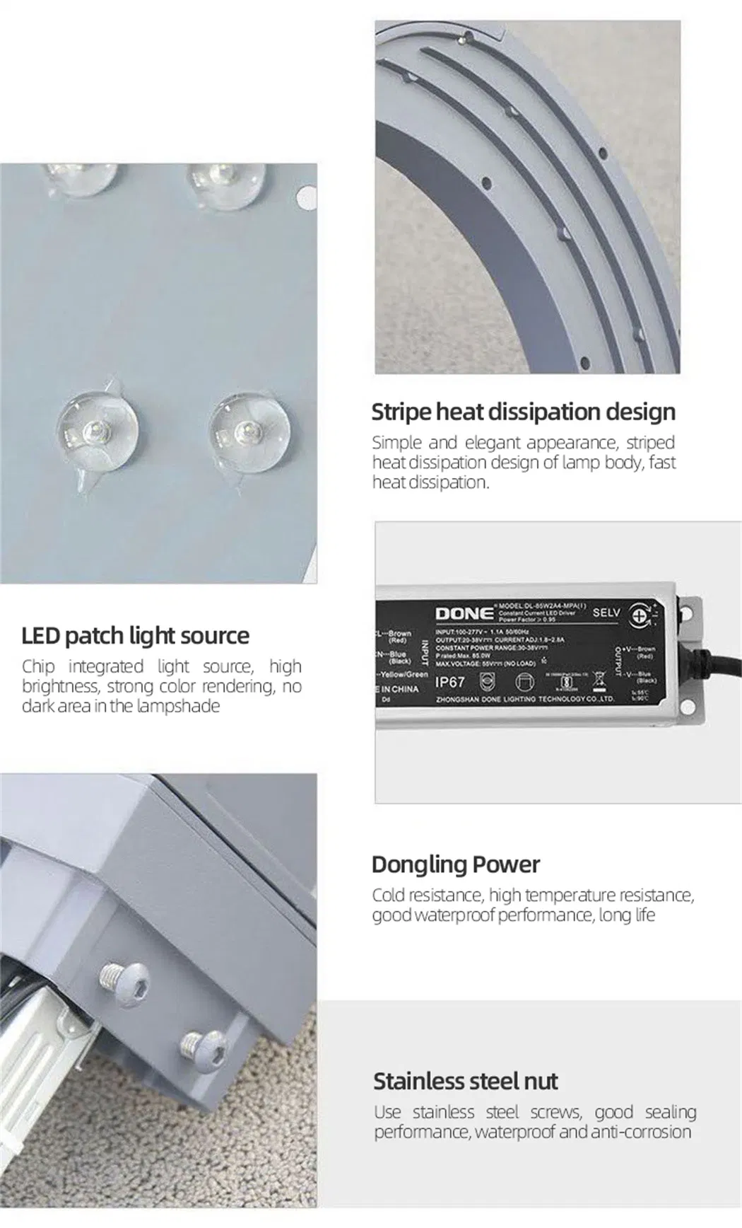 Garden Outdoor Decorative Vintage Aluminium Post Modern Lamp Solar LED Pole Light