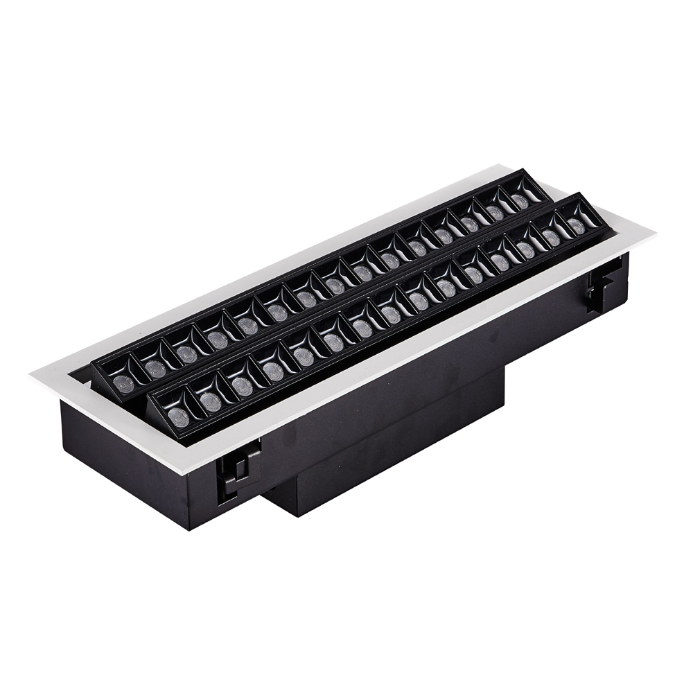 40W Recessed Led Linear Down Light Adjustable Architectural Lighting High Power Led Grille Down Light