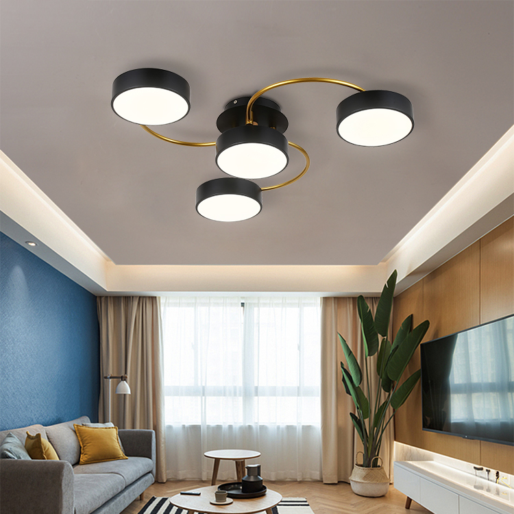 Customized Modern Indoor Decorative Lighting Lving Room Surface Mounted Led Ceiling Lamp