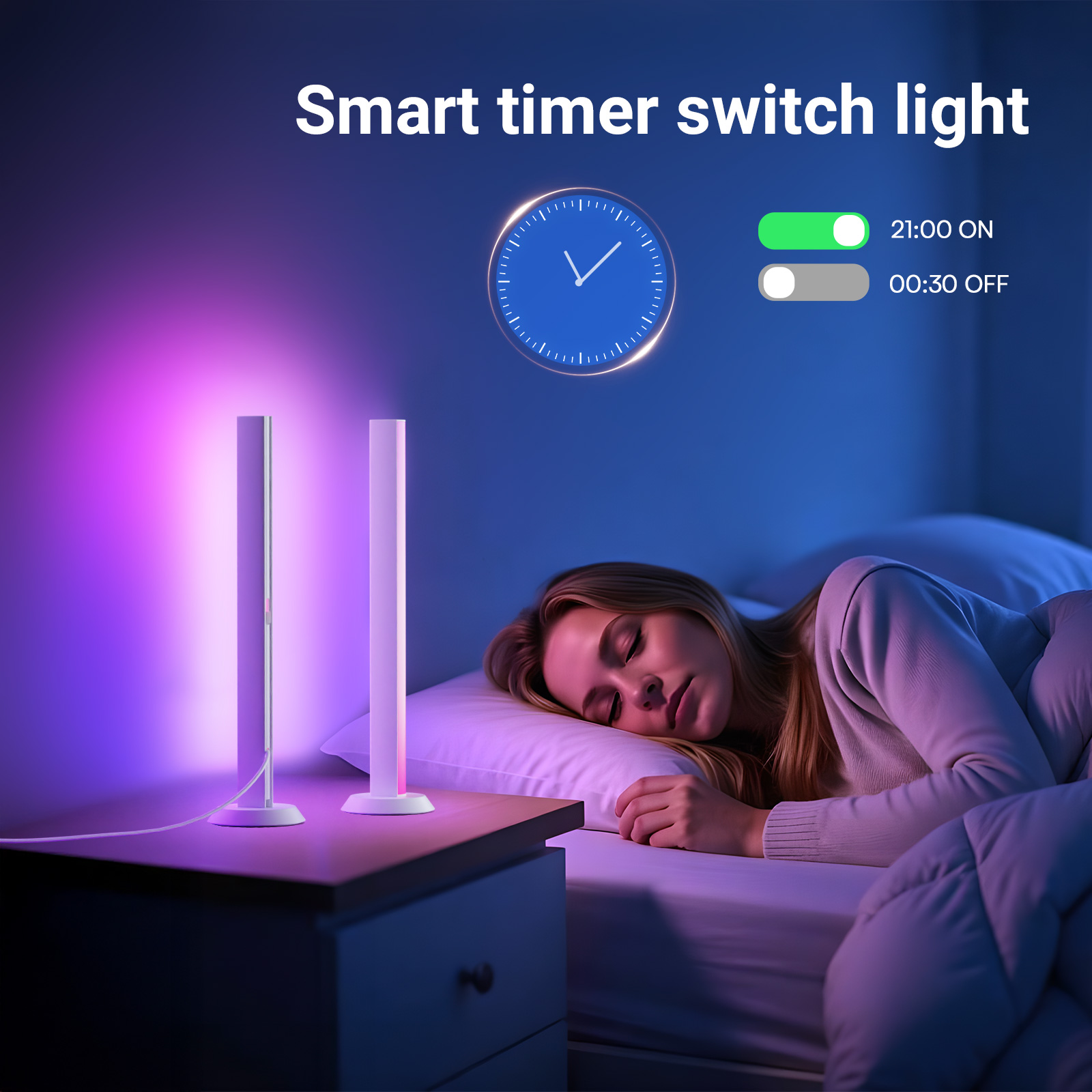 2025 USB DC5V App RGBIC LED Modern Gaming Table Lamp Ambient TV Night Lights Voice Activated Hot Selling Room Decoration Remote