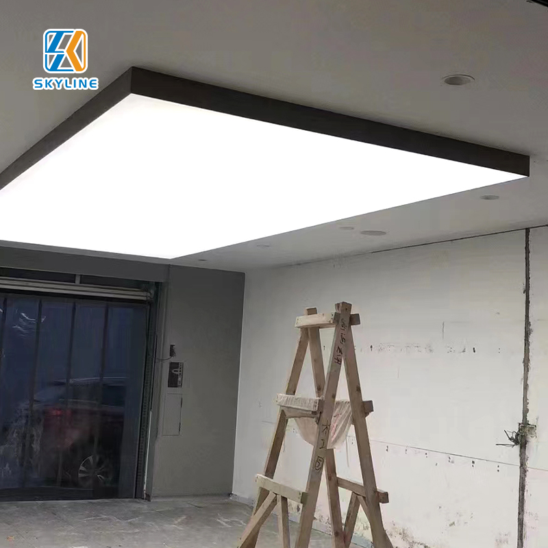 Soft Film Rectangle Aluminum Ceiling Transparent White Fireproof Membrane Design Architectural PVC Indoor Light Box Decorative