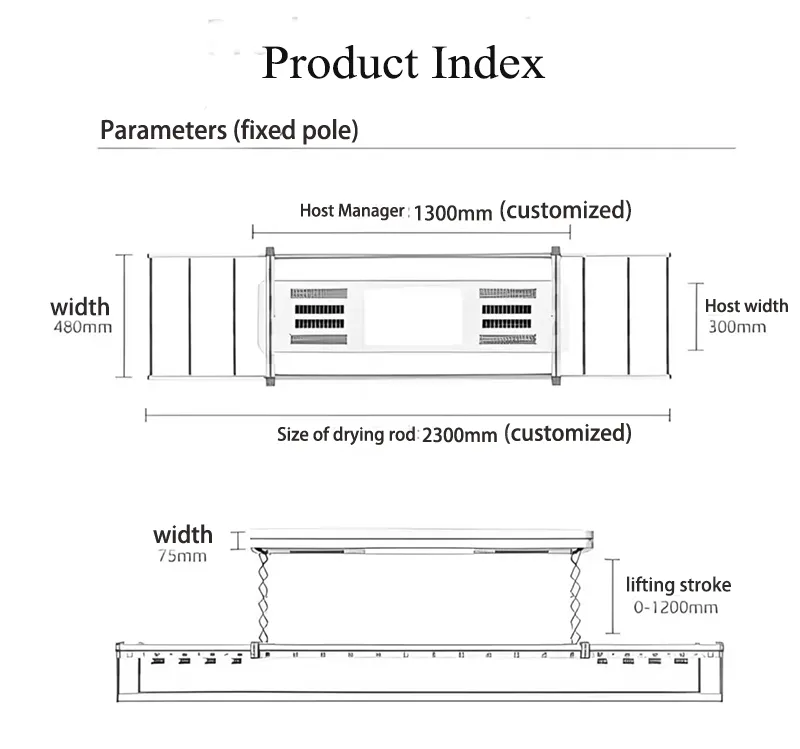 Advanced Smart Balcony Clothes Drying System with UV Disinfection