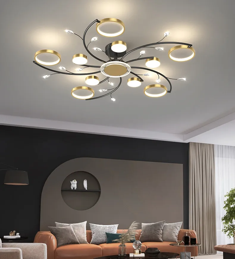 Decorative Ceiling Light Modern Vintage Round LED Ceiling Lamp