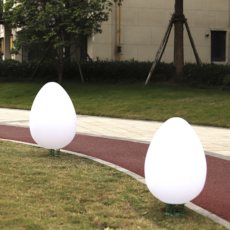 LED Tumbler Egg-shaped Large Outdoor IP55 Waterproof Interactive Color-changing Dimmable Landscape Light Square Park Low Voltage