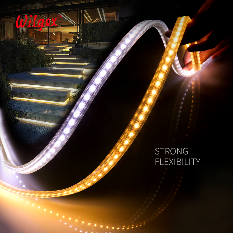 Best Selling Hotel Building Decor PVC 13x7mm SMD5050 60 LEDs White 12V-230V IP65 Ra90 Wi-Fi/ LED Flex Strip Lighting