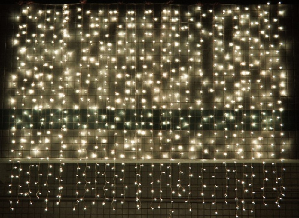220V RGB Valentine LED Curtain Light 3x3m with IP44 Rating for Indoor and Outdoor Decorations
