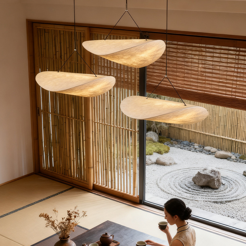 Hotel Bedroom Pendant Light Home Decor Minimalist Design Kitchen Hanging Lamp Indoor Nordic Modern Led Retro Silk Chandelier