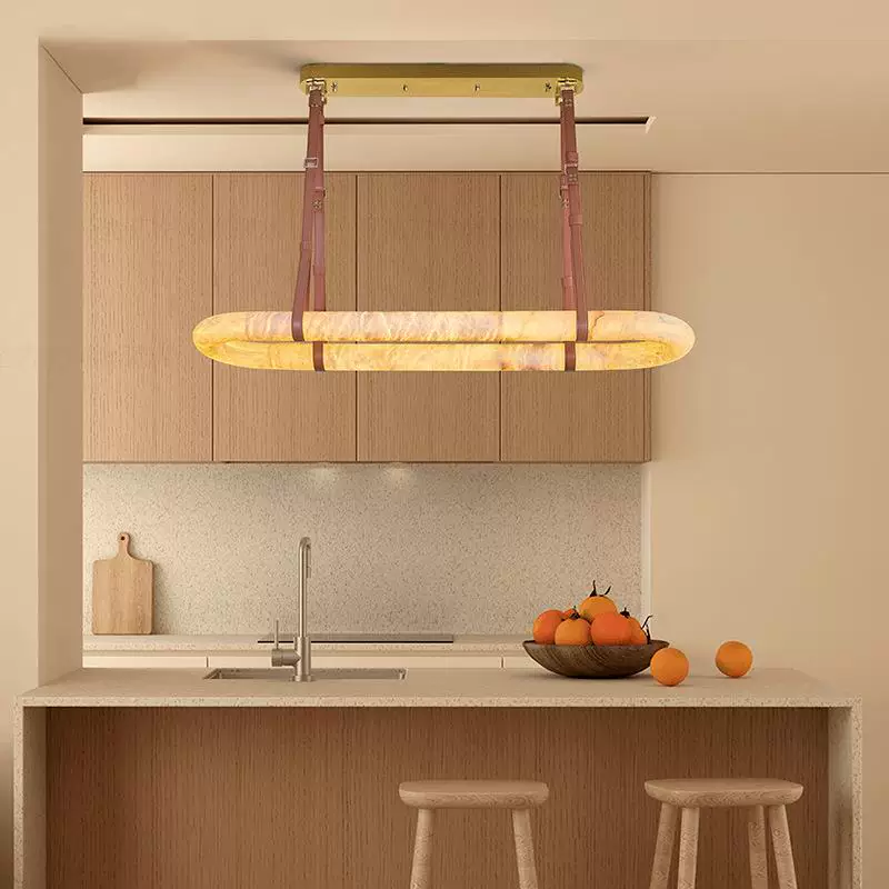 Factory Wholesale Spanish Alabaster Marble Hotel Home Villa Modern Luxury Indoor Led Chandelier