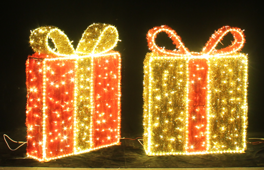 Customized Iron Tree 3D Motif LED Light for Christmas Outdoor Decoration