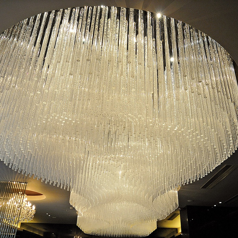 Modern Hotel Lobby Luxury Crystal Hanging Light Crystal Chandelier Lighting Big Golden Decorative European Vintage Luxury Lamp