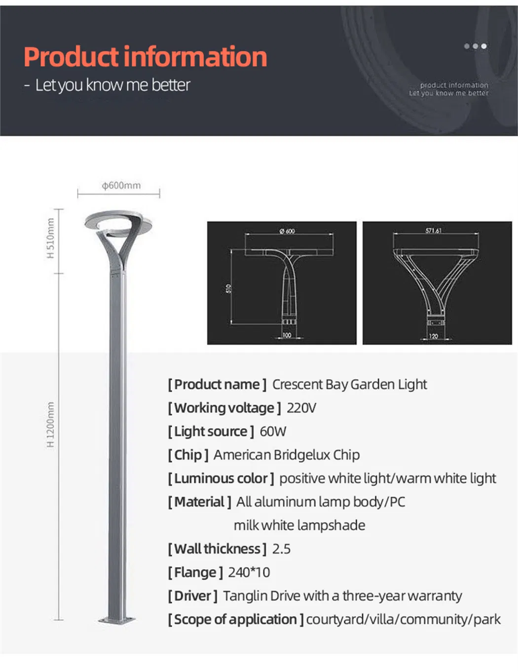 Garden Outdoor Decorative Vintage Aluminium Post Modern Lamp Solar LED Pole Light