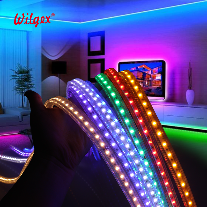 Best Selling Hotel Building Decor PVC 13x7mm SMD5050 60 LEDs White 12V-230V IP65 Ra90 Wi-Fi/ LED Flex Strip Lighting