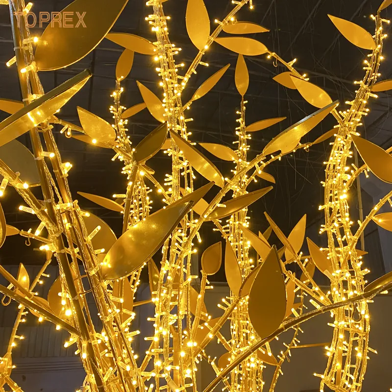 Event space decorated with warm motif trees