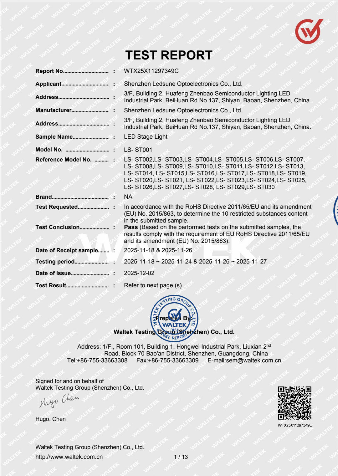 RoHS Test Report