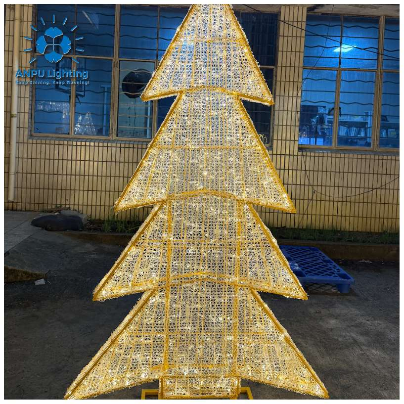 2026 Anpu Commercial Grade Christmas Tree - Shopping Mall Christmas Tree Pattern Decorative Lighting