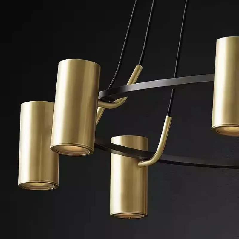Vintage Style Brass Round LED Chandeliers Living Room Decorative Modern Home Decoration Lighting (ZY-T007)