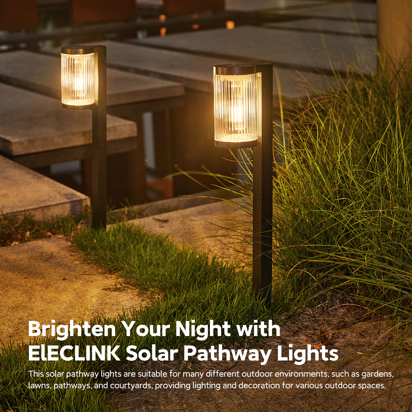 Modern LED Solar Garden Light Waterproof IP65 Landscape Pathway Lights for Walkway &amp; Lawn Decor Factory Wholesale